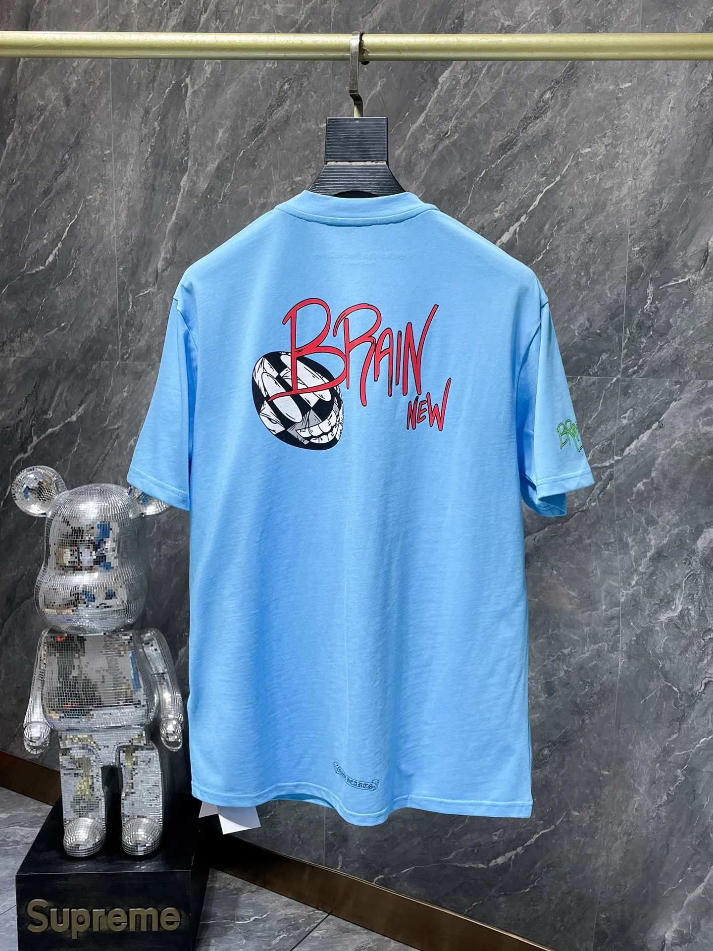 P130 New for summer Chrome Hearts 25ss High-weight environmentally friendly high-quality top-grade fabric 260g~270g Chrome blue matty graffiti short sleeves Imported environmentally friendly glue printing and dyeing Counter synchronization 1:1 replica version Recommended color: blue Size: S, M, L, XL